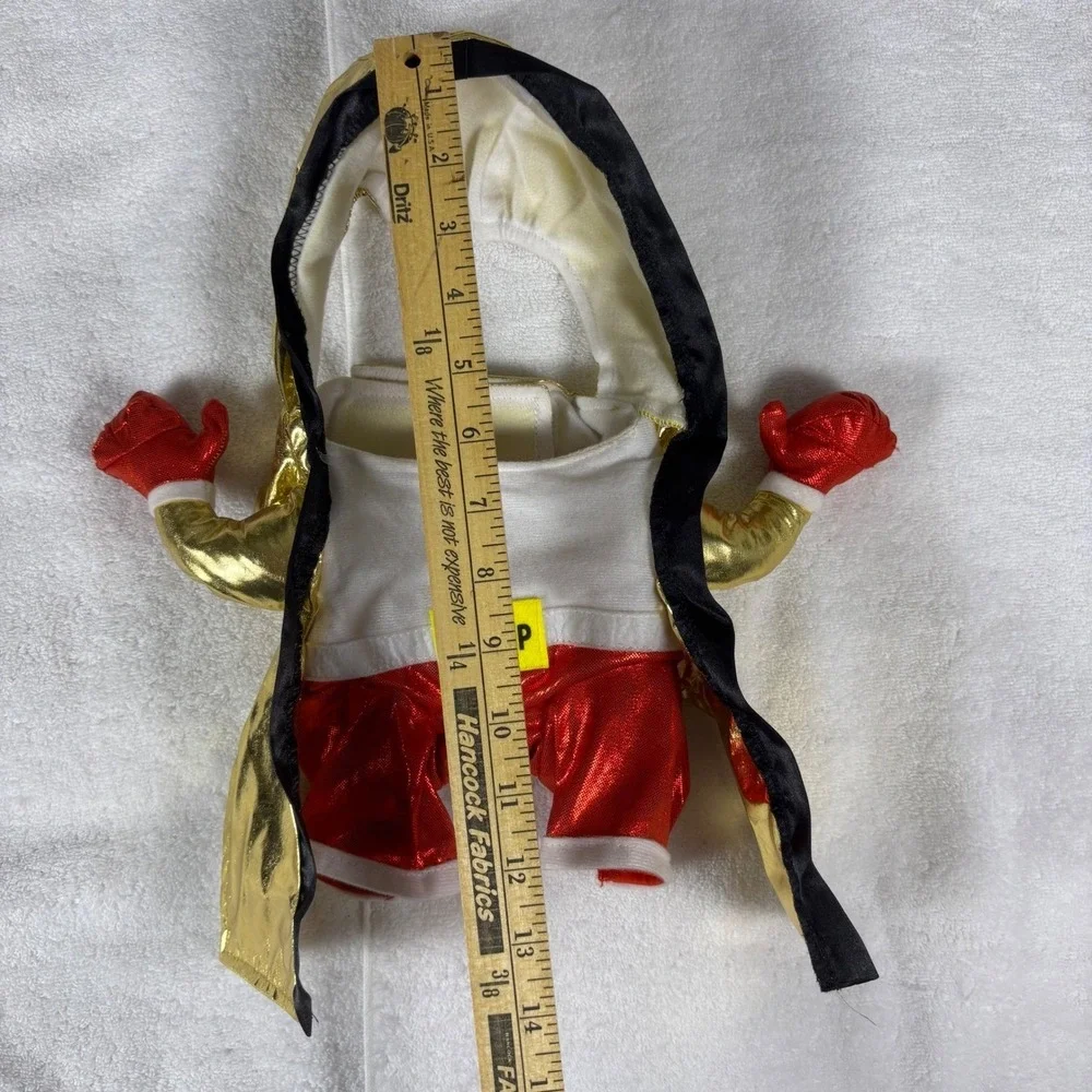 Boxer Pet Costume Small Gold Red Champ Dog Cat Halloween Athlete Funny Boxing